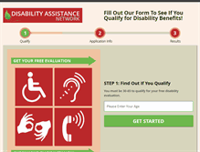 Tablet Screenshot of disabilityassistancenetwork.com